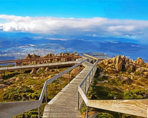 Boardwalk Mount Wellington paint by numbers