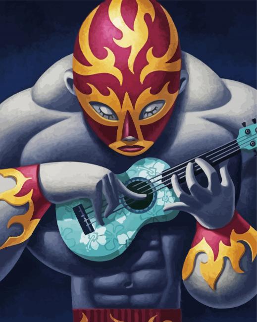 Musician Wrestler paint by numbers