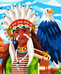 Native And Eagle paint by numbers