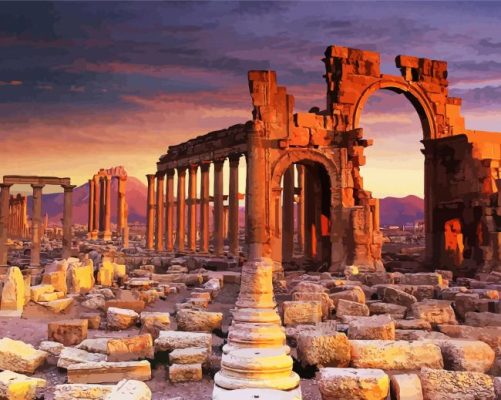 Aesthetics Palmyra Ruins paint by numbers