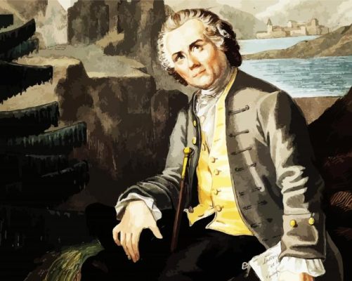 Philosopher Jean Jacques Rousseau paint by numbers