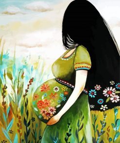 Aesthetic Pregnant Woman Art paint by numbers