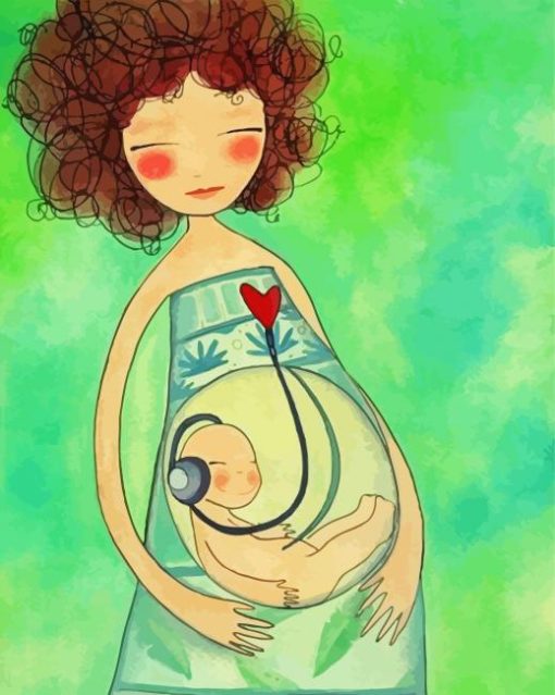 Pregnant Lady piant by numbers