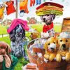 Puppies And Bubbles paint by numbers