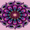 Purple Mandala paint by numbers