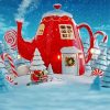 Christmas Kettle House paint by numbers