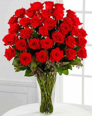 Bouquet Of Red Roses paint by numbers