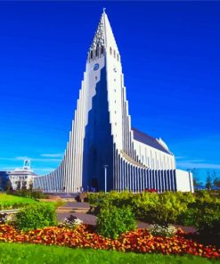 Hallgrímskirkja Church Building paint by numbers