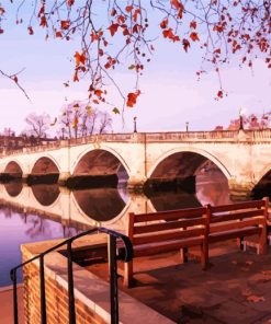 Richmond Bridge Reflection paint by numbers