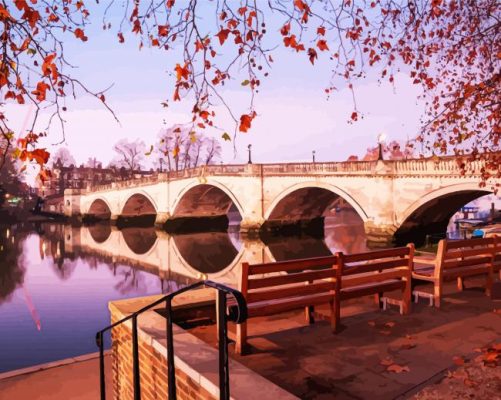 Richmond Bridge Reflection paint by numbers