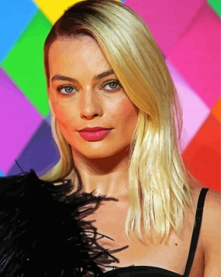 Gorgeous Margot Robbie paint by numbers