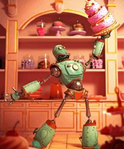 Pastry Chef Robot paint by numbers