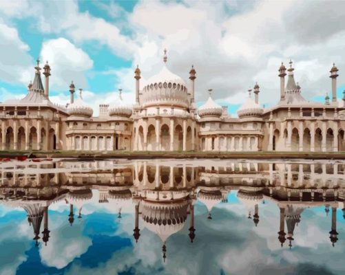 Royal Pavilion Water Reflection paint byb numbers