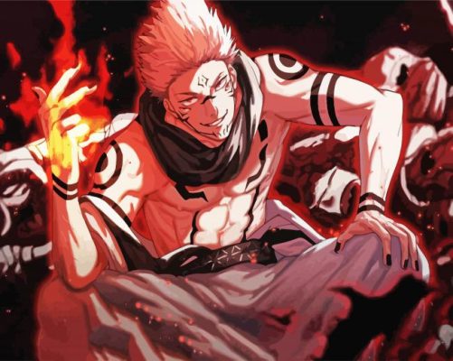 Ryomen Sukuna Manga paint by numbers