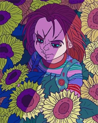 Chucky And Sunflowers paint by numbers