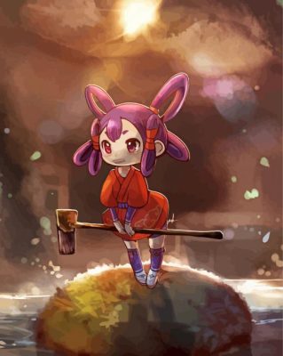 Sakuna Of Rice And Ruin Character paint by numbers