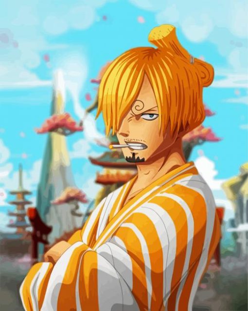 Sanji Vinsmoke Smoking paint by numbers