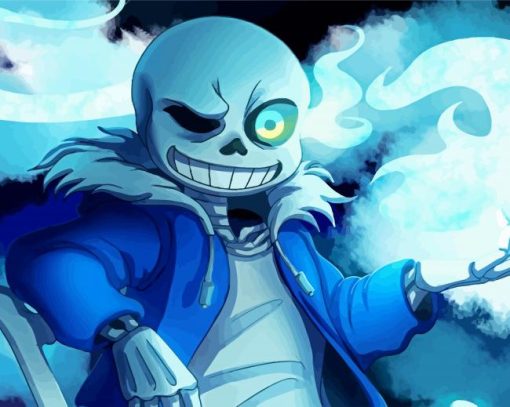 Sans Video Game Character paint by numbers