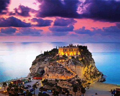 Santa Maria Dell'Isola At Sunset paint by numbers
