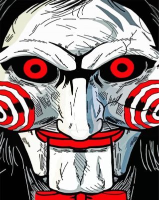 Saw Close Up Face paint by numbers