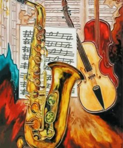 Saxophonist Art paint by numbers