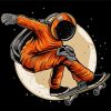 Skateboarder Astronaut paint by numbers