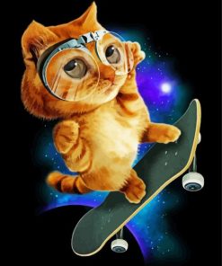 Skater Cat Animation paint by numbers