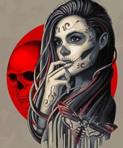 Aesthetic Skull Woman paint by numbers