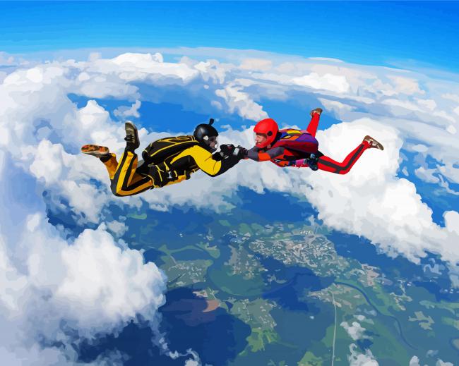 Skydiving Sport paint by numbers