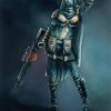 Sniper Lady paint by numbers