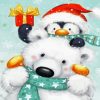 White Bear And Penguin paint by numbers