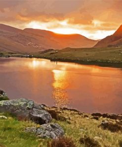 Snowdonia National Park At Sunset paint by numbers