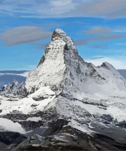 Snowy Mountain Matterhorn paint by numbers