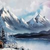 Snowy Mountains Landscape paint by numbers