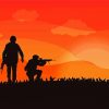 Military Soldiers Silhouettes paint by numbers