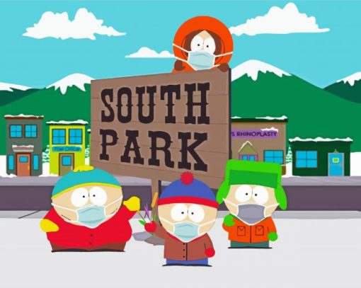 South Park Animation paint by numbers