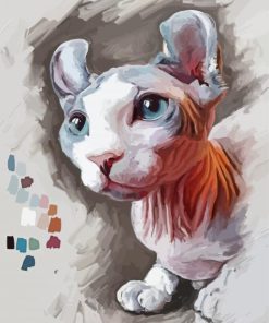 Sphynx Cat Art paint by numbers