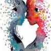 Splatter Soulmates paint by numbers