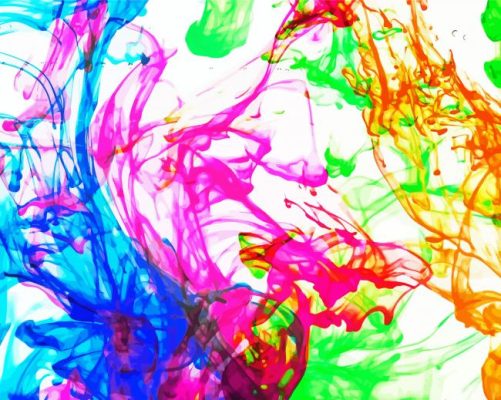 Colorful Splatter Art paint by numbers