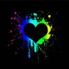 Splatter Heart paint by numbers