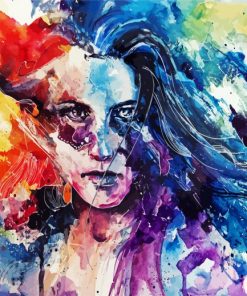 Splatter Lady paint by numbers