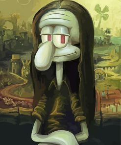 Squidward Mona Lisa paint by numbers