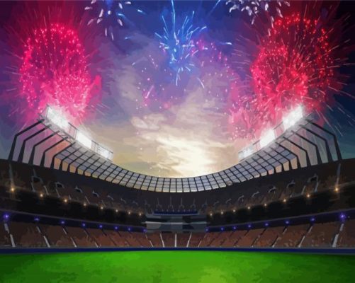 Stadium Fireworks paint by numbers