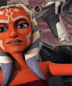 Aesthetic Character Ahsoka Tano paint by numbers