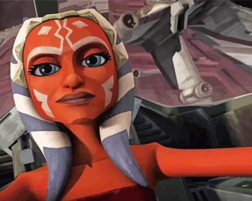 Aesthetic Character Ahsoka Tano paint by numbers