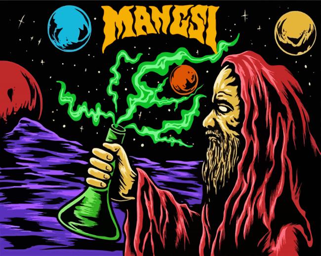 Stoner Man Illustration paint by numbers