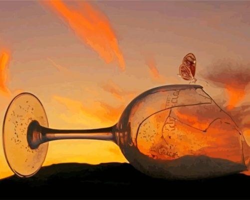 Sunset And Broken Glass paint by numbers