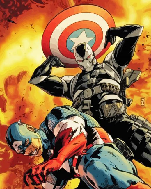 Superhero Crossbones paint by numbers