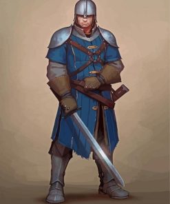 Swordsman Warrior paint by numbers