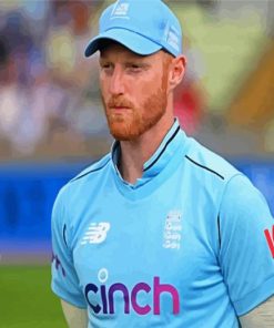 The Cricketer Ben Stokes paint by numbers